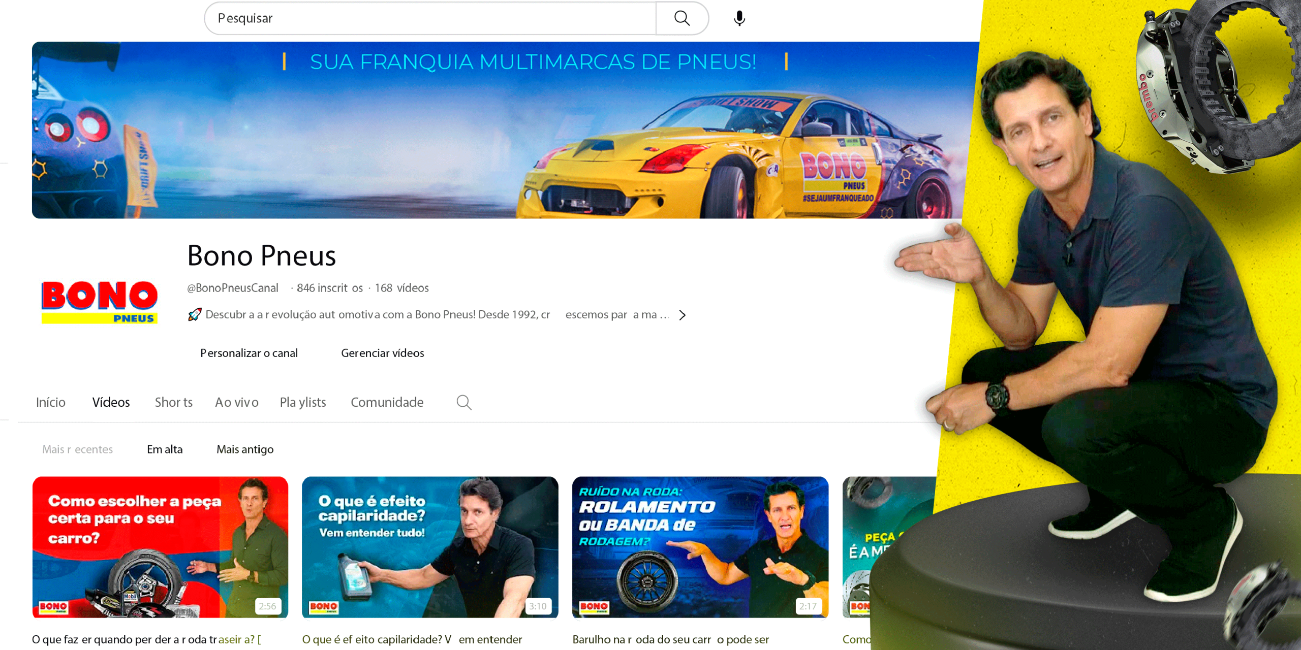 Temos Canal no Youtube: Acompanhe as Dicas do Especialista Automotivo Cesar Urnhani