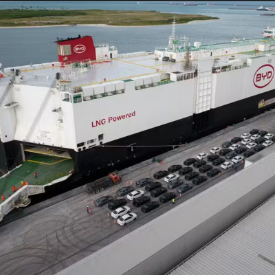 BYD inaugura seu oitavo navio e agora transporta 1 milhão de carros por ano